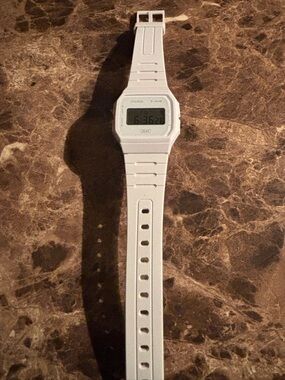 Casio White Digital Sport Watch - Simple Timekeeping